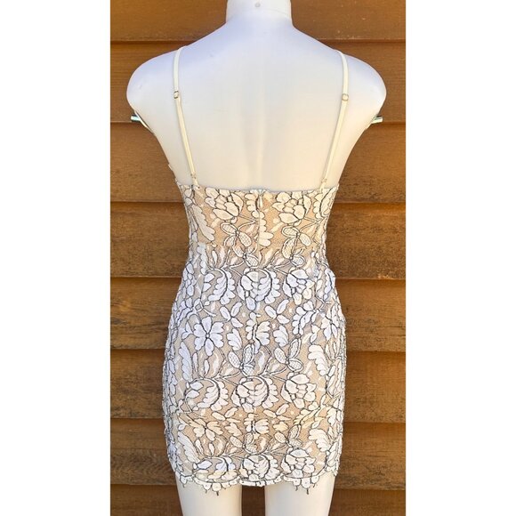 Lulus White Lace Floral Embroidered Mini Dress With Adjustable Spaghetti Straps - Picture 3 of 9
